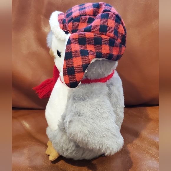 9 inch Bearington Collection Penguin with Winter Hat Scarf Stuffed Plush Decor - Picture 2 of 9